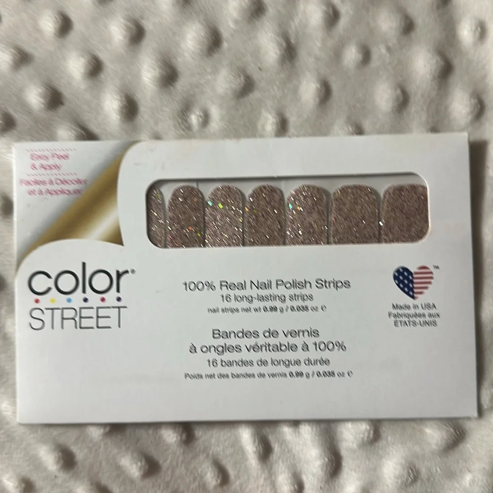 🩶5/$30 Tokyo Lights Color Street Nail Strips Pink Gold Holographic Sparkle NEW - Picture 4 of 6